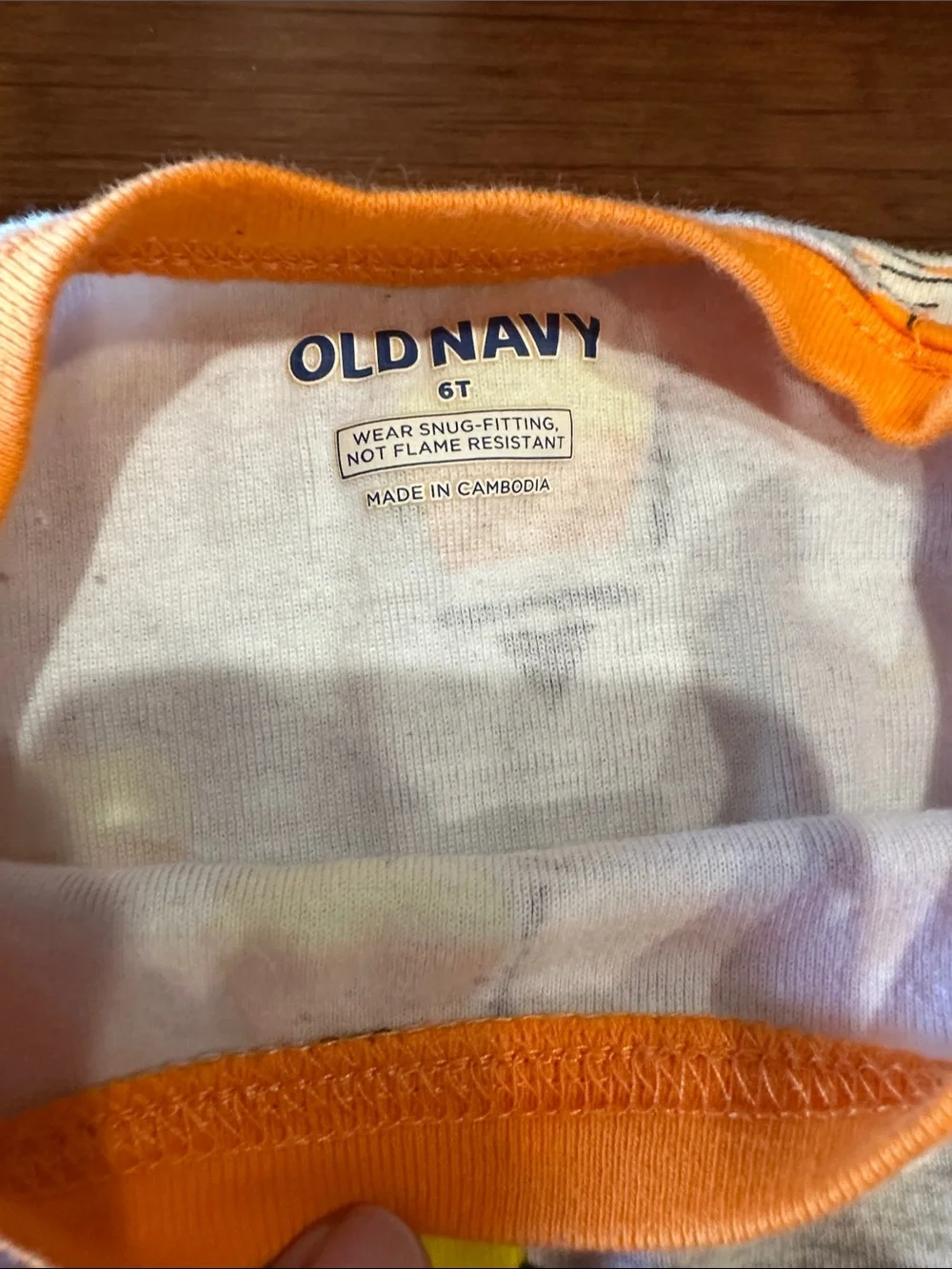 Old Navy Gray & Orange Candy Corn Print Kids Pajama Set